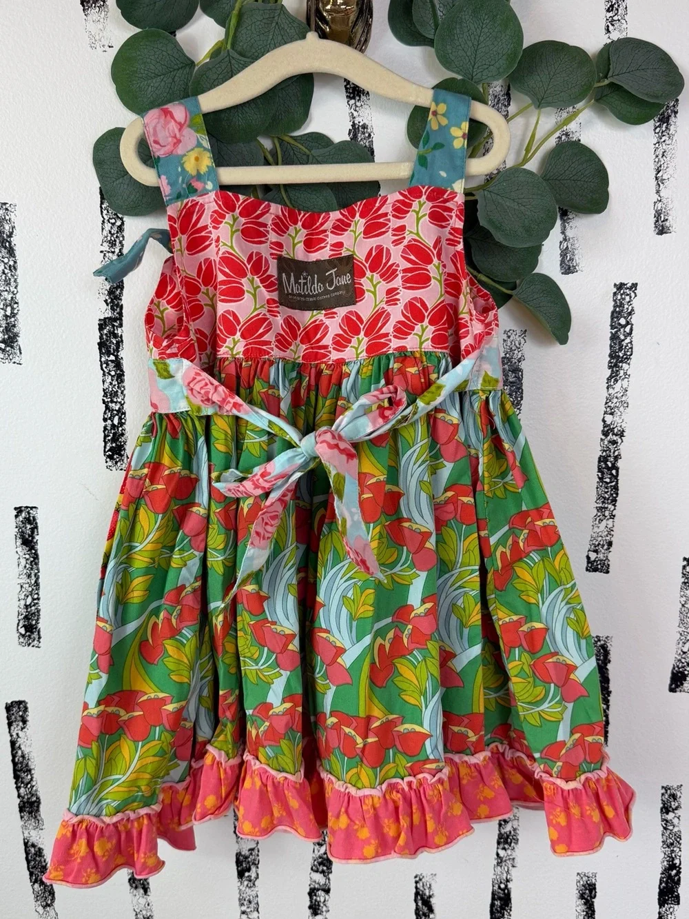 Matilda Jane Good Hart Strawberry Apron Toddler Girl Dress Size 2